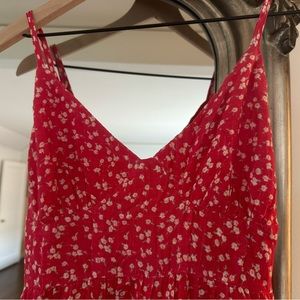 Hot pink floral sundress